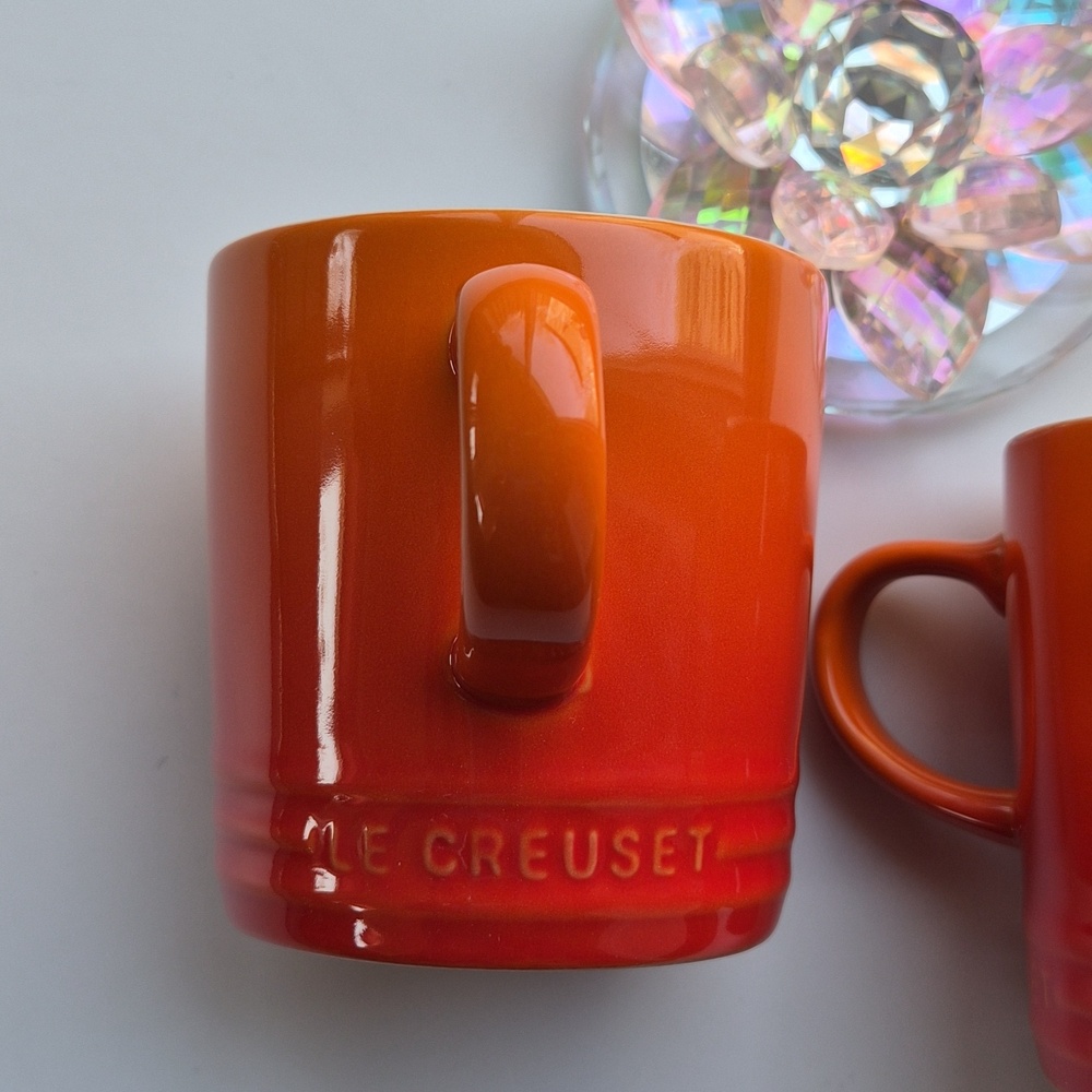 Le Creuset Flame Ombre Stoneware Coffee Mugs - Set of 2 - Picture 2 of 6